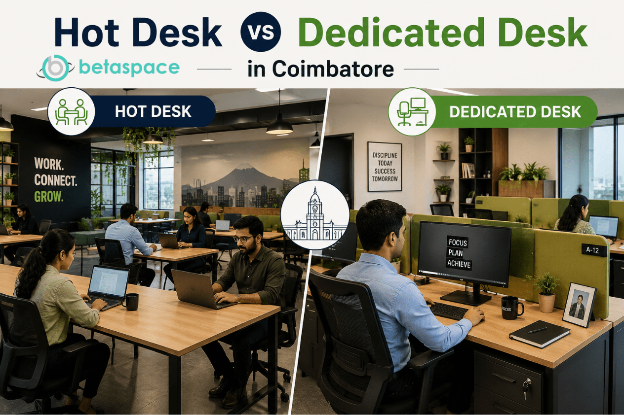 Hot Desk vs Dedicated Desk: Which is Best for You in Coimbatore
